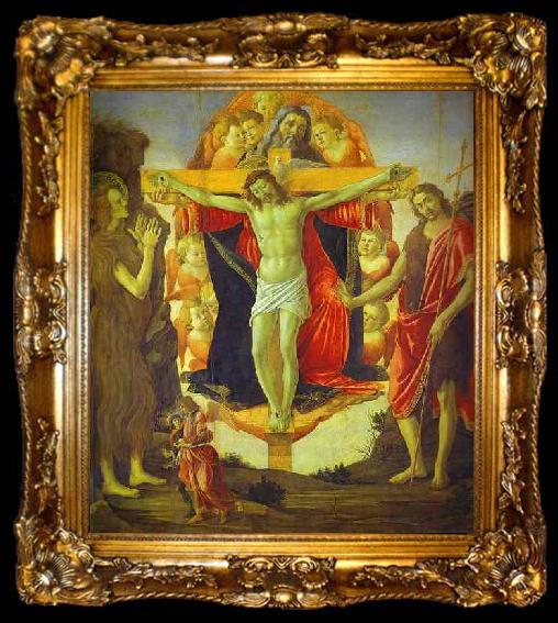 framed  Sandro Botticelli Holy Trinity with Mary Magdalene St. John the Baptist and Tobias and the Angel, ta009-2